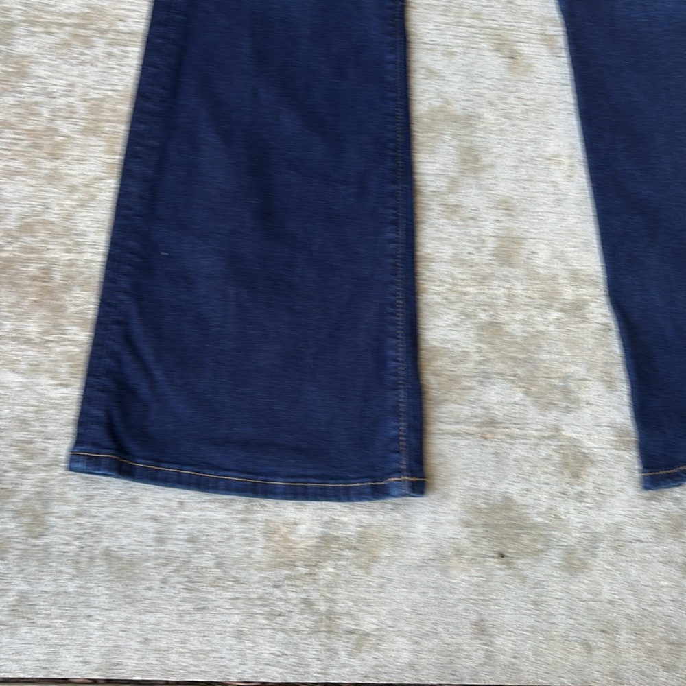 Ann Taylor Loft Dark Blue Slim Flare Jeans - Picture 4 of 15
